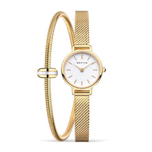 Load image into Gallery viewer, Bering Gift Set Lovely 26mm Gold Milanese Strap with Matching Bracelet Watch