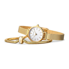 Load image into Gallery viewer, Bering Gift Set Lovely 26mm Gold Milanese Strap with Matching Bracelet Watch