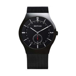 Bering Classic Brushed Black Mesh Watch