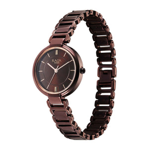 Titan Raga Delight Brown Dial Analogue Metal Strap watch for Women