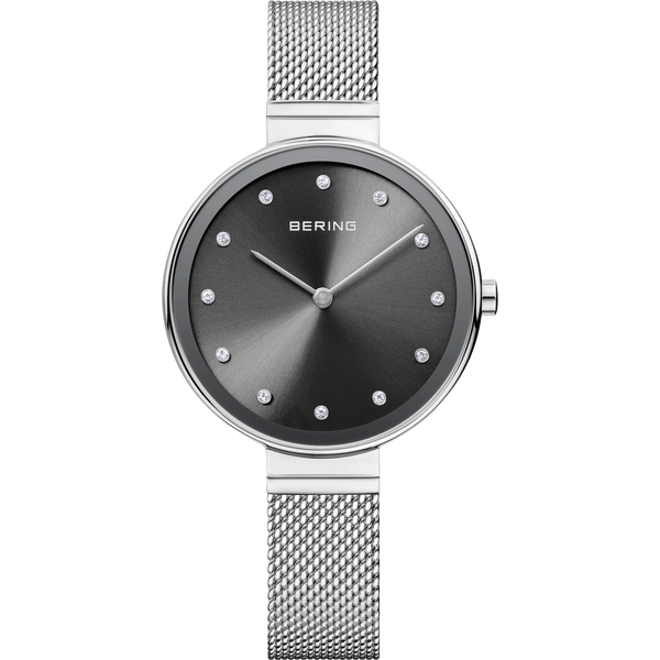 Bering Classic 40mm Silver Milanese Strap Watch