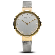 Load image into Gallery viewer, Bering Classic Polished Gold Silver Mesh Watch