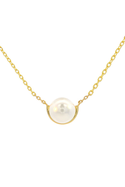 ADAGIO CRESCENT NINE-2-FIVE PEARL NECKLACE GOLD