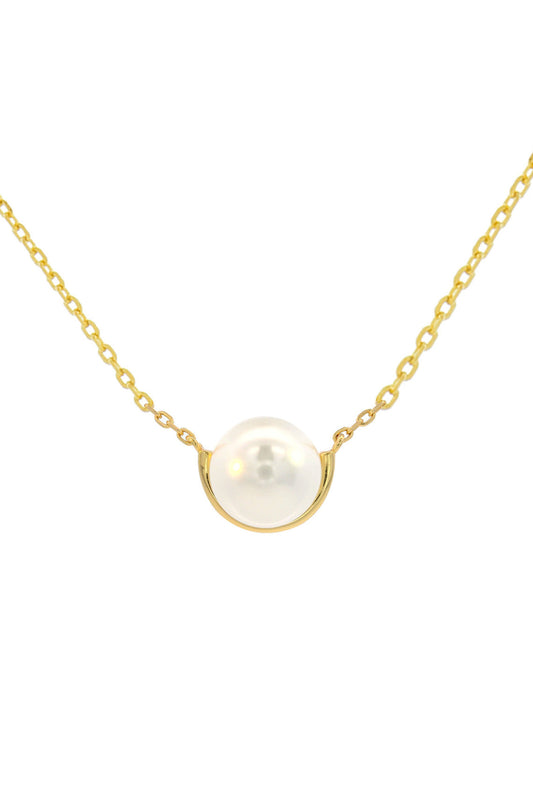 ADAGIO CRESCENT NINE-2-FIVE PEARL NECKLACE GOLD