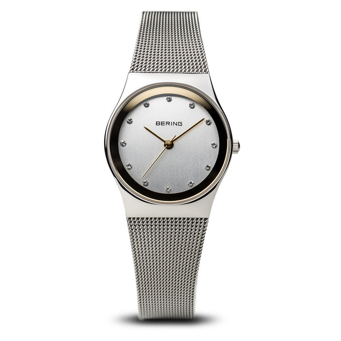 Bering Classic Polished Silver 27mm Mesh Watch