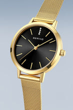 Load image into Gallery viewer, Bering Classic Ladies 34mm Round Gold Case Gold Mesh Strap Watch