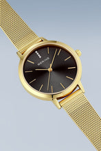 Load image into Gallery viewer, Bering Classic Ladies 34mm Round Gold Case Gold Mesh Strap Watch