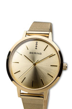 Load image into Gallery viewer, Bering Classic Ladies 34mm Round Rose Gold Case Grey Mesh Stra Watch