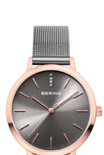 Load image into Gallery viewer, Bering Classic Ladies 34mm Round Rose Gold Case Gold Mesh Strap Watch