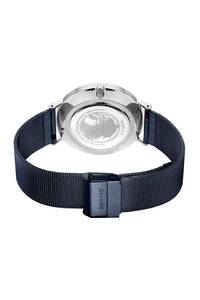 Bering Classic 40mm Blue Milanese Strap Watch