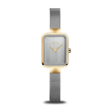 Load image into Gallery viewer, Bering Petite Square 35mm Silver Gold Milanese Strap Watch