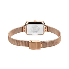 Load image into Gallery viewer, Bering Petite Square 35mm Rose Gold Milanese Strap Watch