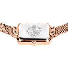 Load image into Gallery viewer, Bering Petite Square 35mm Rose Gold Milanese Strap Watch