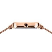 Load image into Gallery viewer, Bering Petite Square 35mm Rose Gold Milanese Strap Watch