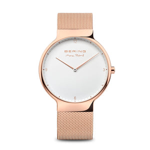 Bering Gents Max René 40mm Rose Gold Milanese Strap Watch