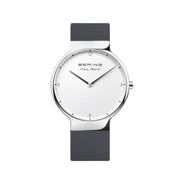 Bering Gents Max René 40mm Grey Silicone Strap Watch