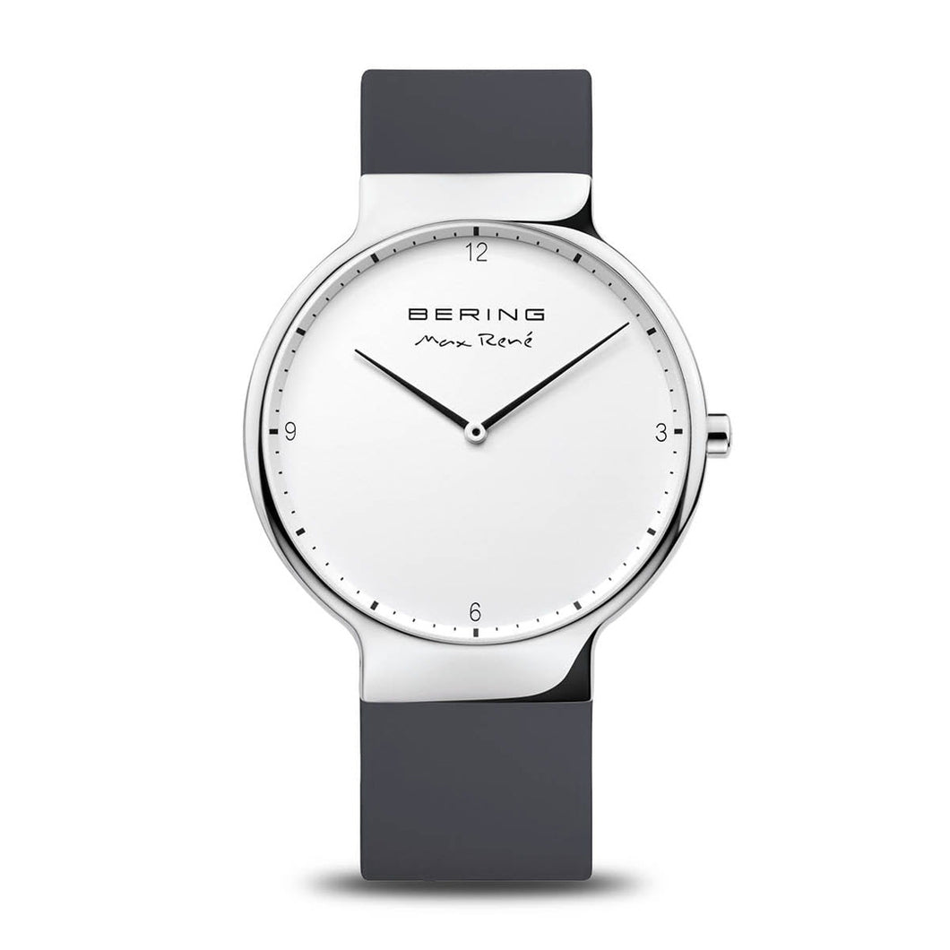 Bering Gents Max René 40mm Grey Silicone Strap Watch