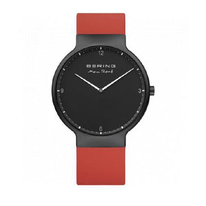 Bering Gents Max René 40mm Black Red Silicone Strap Watch