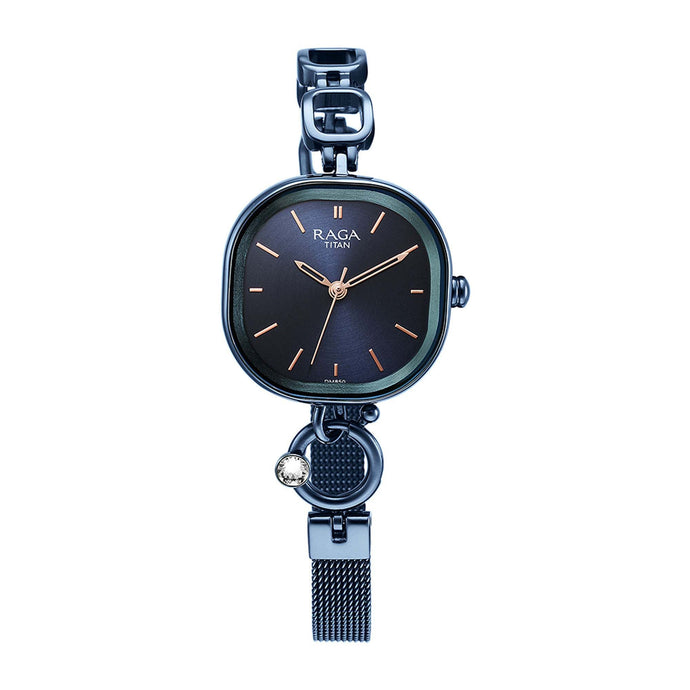 Titan Raga Delight Blue Dial Analogue Metal Strap Watch for Women