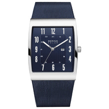 Load image into Gallery viewer, Bering Men&#39;s Slim Solar Rectangular Blue Watch