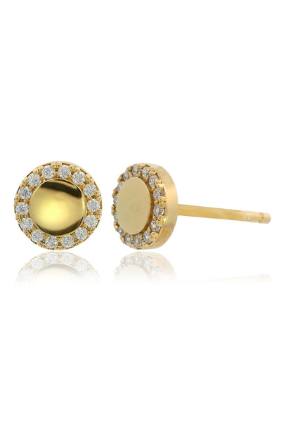 CHIC NOEL HIGH SHINE STUD EARRINGS GOLD