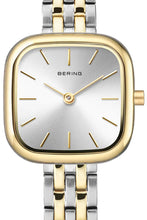 Load image into Gallery viewer, Bering Classic Ladies 26mm Square Case Two Tone Metal Strap Watch