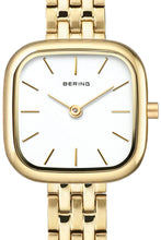 Load image into Gallery viewer, Bering Classic Ladies 26mm Square Case Gold Metal Strap Watch