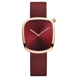 Bering Ladies Pebble Red Watch