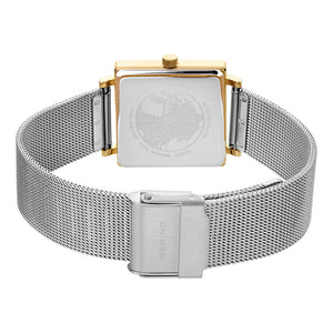 Bering Classic 26mm Polished Gold Case and Silver Strap Watch