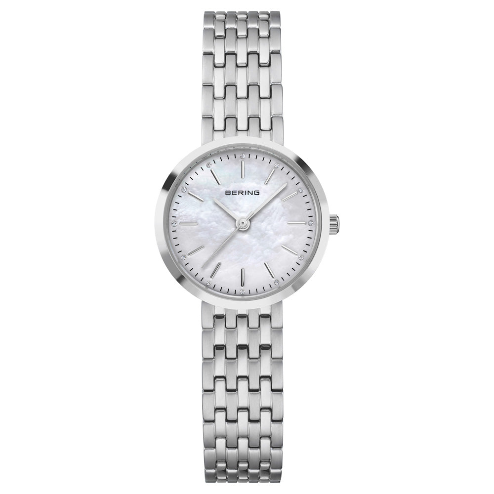 Bering Classic 26mm Polished Silver Strap Watch