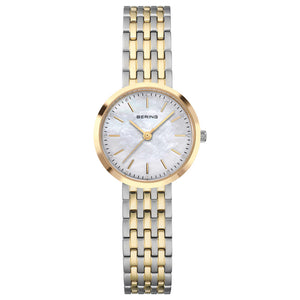 Bering Classic 26mm Polished Two Tone Gold and Silver Strap Watch