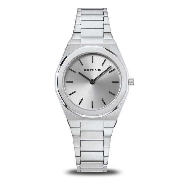 Bering Ladies Classic Polished 32mm Silver Strap Watch