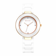 Load image into Gallery viewer, Titan Purple Ceramics White Dial Analogue Ceramic Strap watch for Women