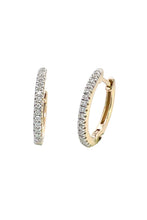 Load image into Gallery viewer, GEORGINI GOLD HOOPS 0.15TCW IN 9CT YELLOW GOLD EARRINGS