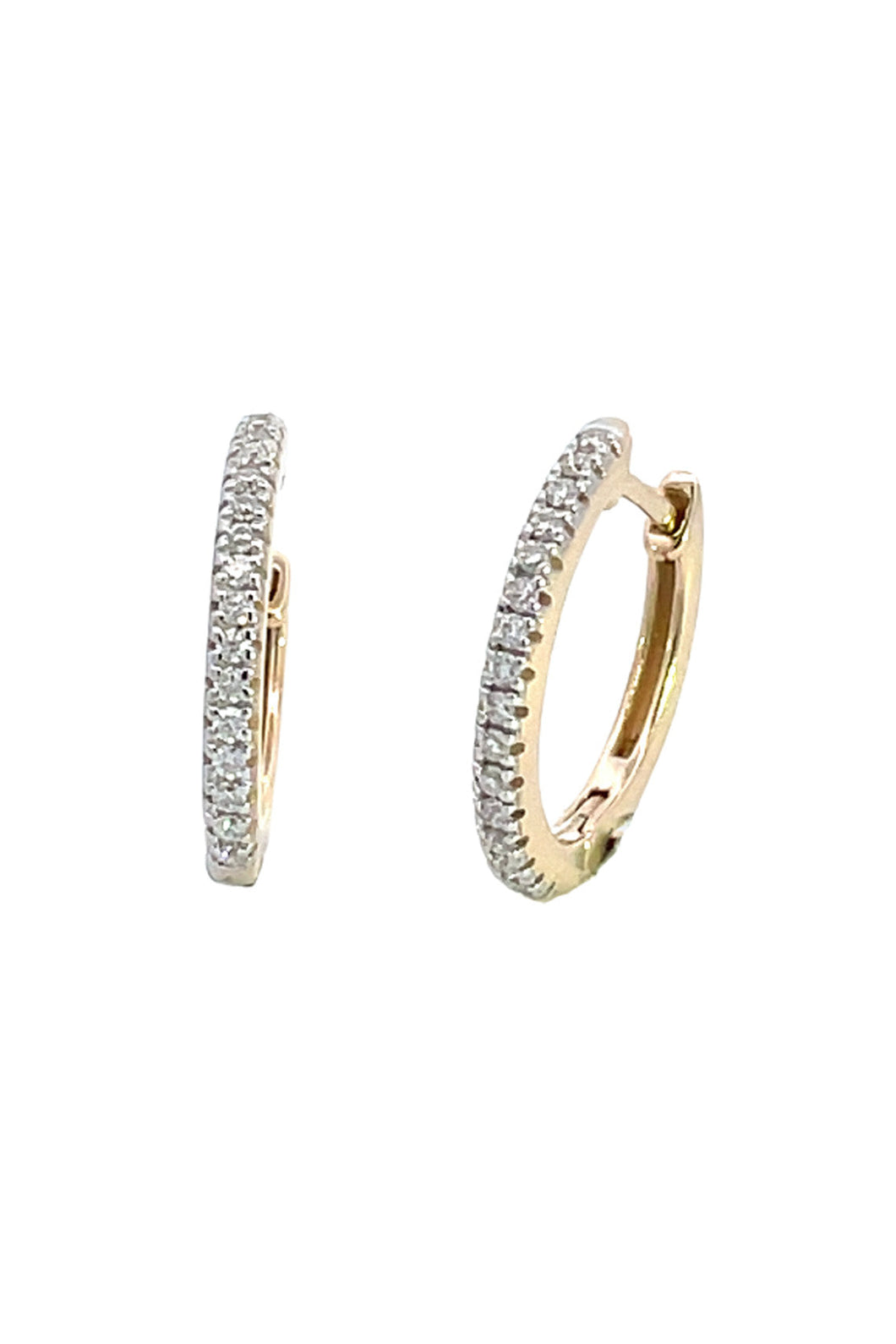 GEORGINI GOLD HOOPS 0.15TCW IN 9CT YELLOW GOLD EARRINGS