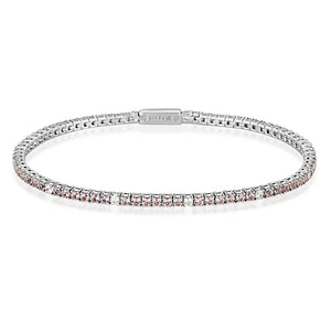 MILESTONE MORGANITE 2MM TENNIS BRACELET IN SILVER