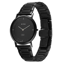 Load image into Gallery viewer, Titan Quartz Analogue Black Dial Stainless Steel Strap Watch for Men