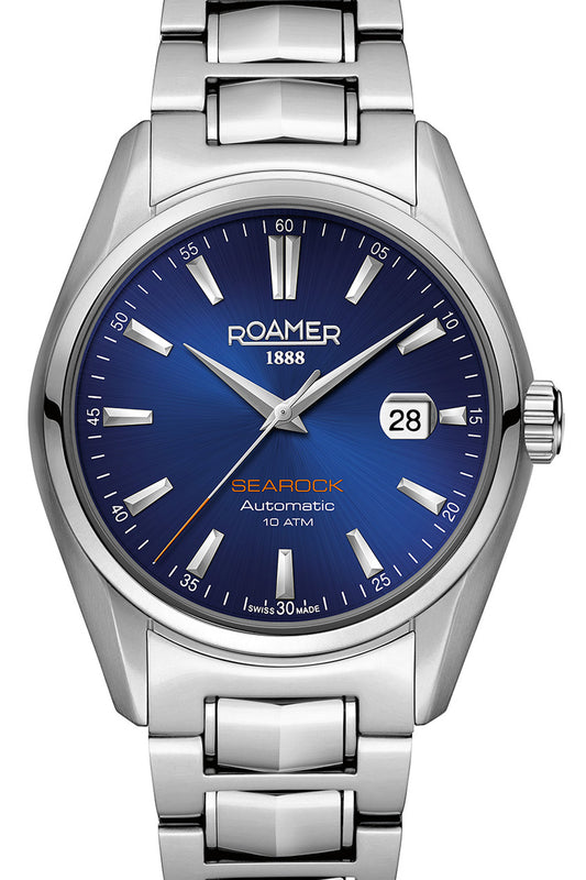 Roamer Searock 42mm Blue Dial Stainless Steel Strap Watch