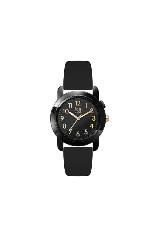 Ice Find Analog Black Gold Silicon Strap Size Small Watch
