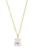 Load image into Gallery viewer, SYDNEY SOIRÉE  ELAINE CUSHION CUT PENDANT GOLD