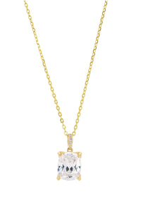 SYDNEY SOIRÉE  ELAINE CUSHION CUT PENDANT GOLD