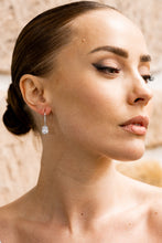 Load image into Gallery viewer, SYDNEY SOIRÉE  ELAINE CUSHION CUT DROP EARRINGS SILVER