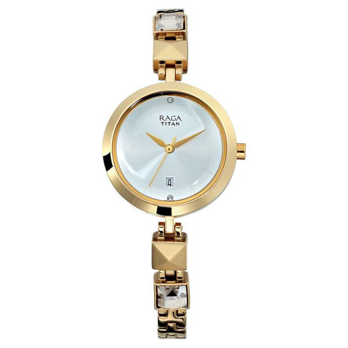 Titan Raga Viva Analogue Silver Dial Metal Strap Women Watch