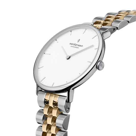 Nordgreen Native 28mm Two Tone Bracelet Watch