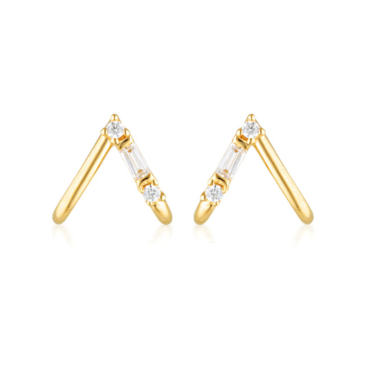GEORGINI THE LAYERED EDIT TIGA EARRINGS GOLD