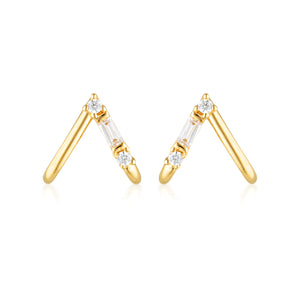 GEORGINI THE LAYERED EDIT TIGA EARRINGS GOLD