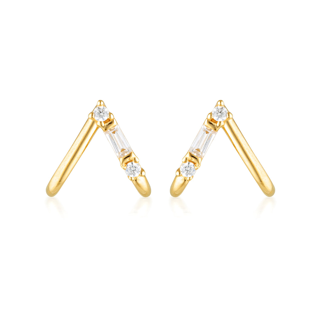 GEORGINI THE LAYERED EDIT TIGA EARRINGS GOLD