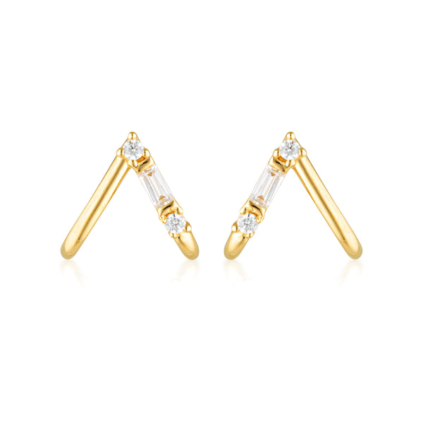 GEORGINI THE LAYERED EDIT TIGA EARRINGS GOLD