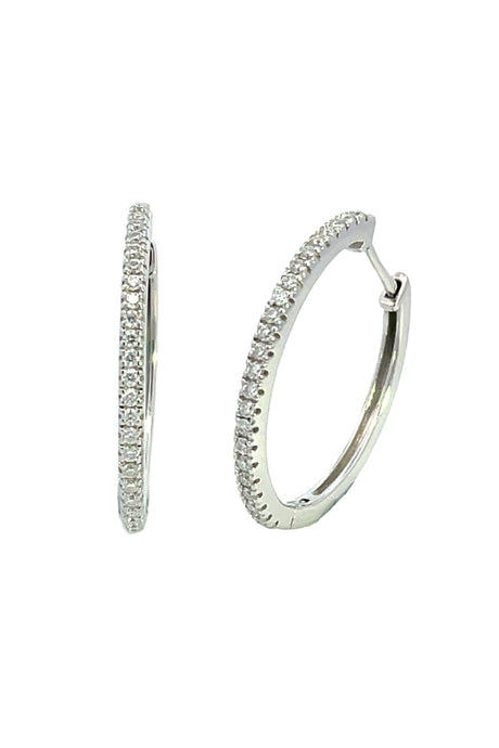 GEORGINI GOLD HOOPS 0.35TCW IN 9CT WHITE GOLD EARRINGS