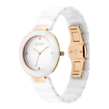 Load image into Gallery viewer, Titan Purple Ceramics White Dial Analogue Ceramic Strap watch for Women